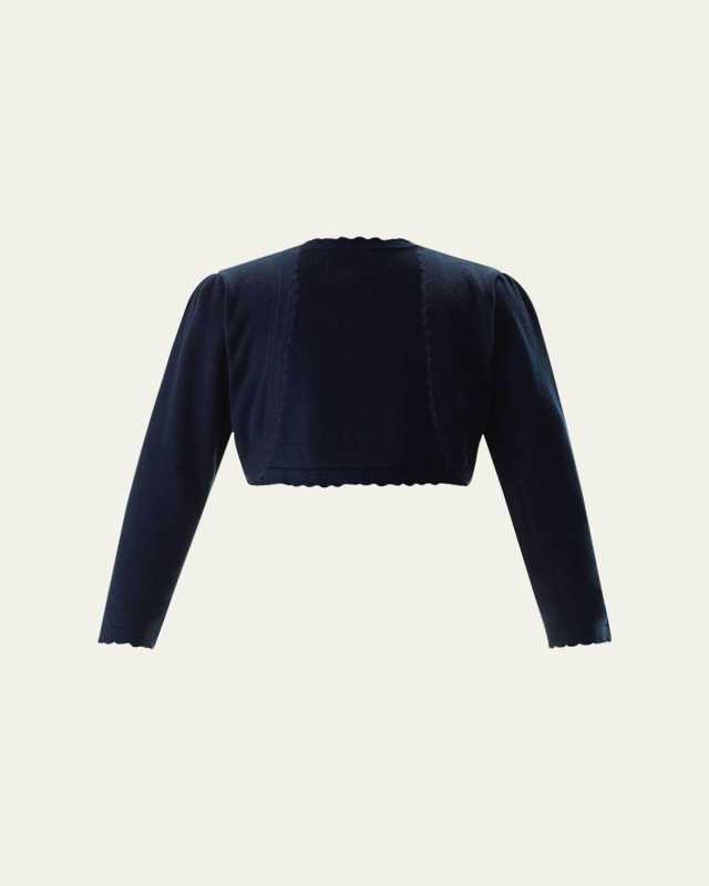 Girl's Scalloped Trim Bolero, Size 2-10